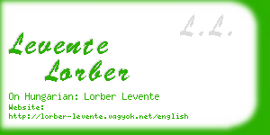 levente lorber business card
